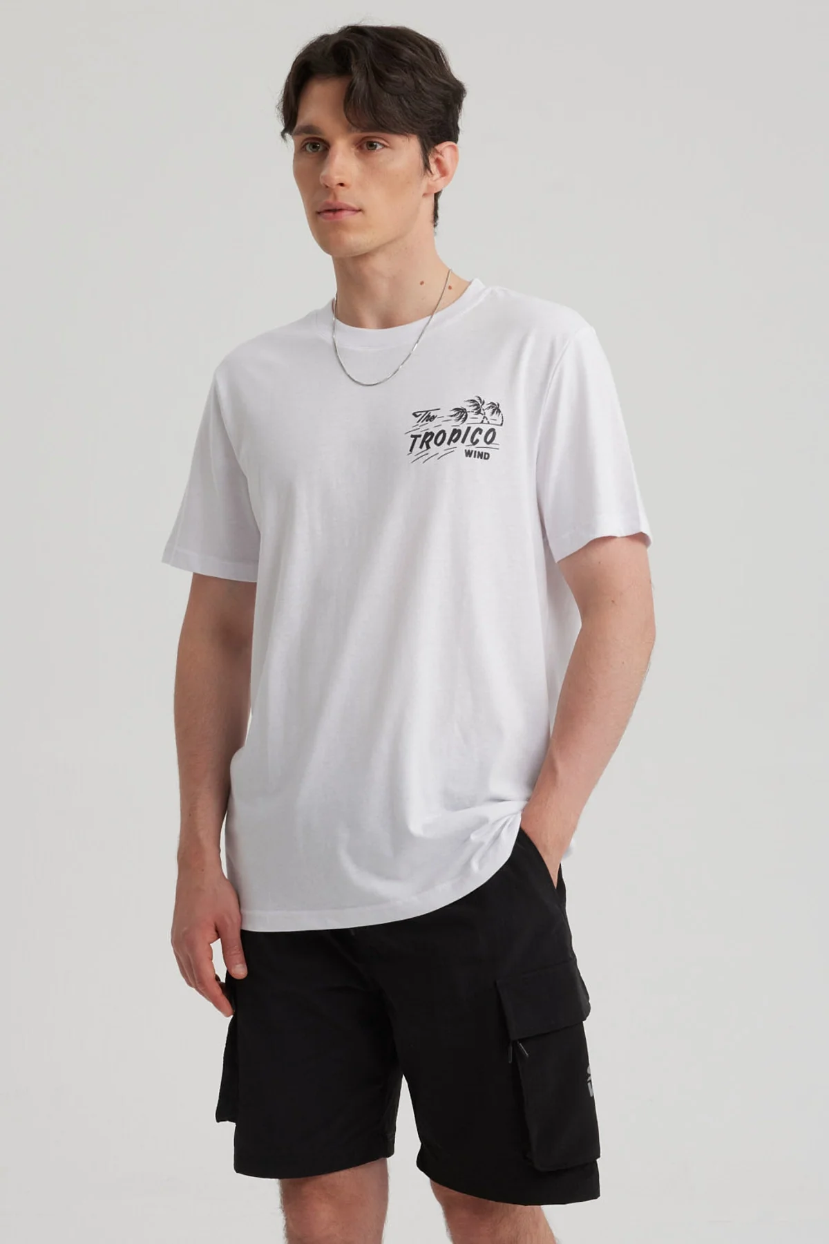 Polera Hombre Print Regular Fit Blanco